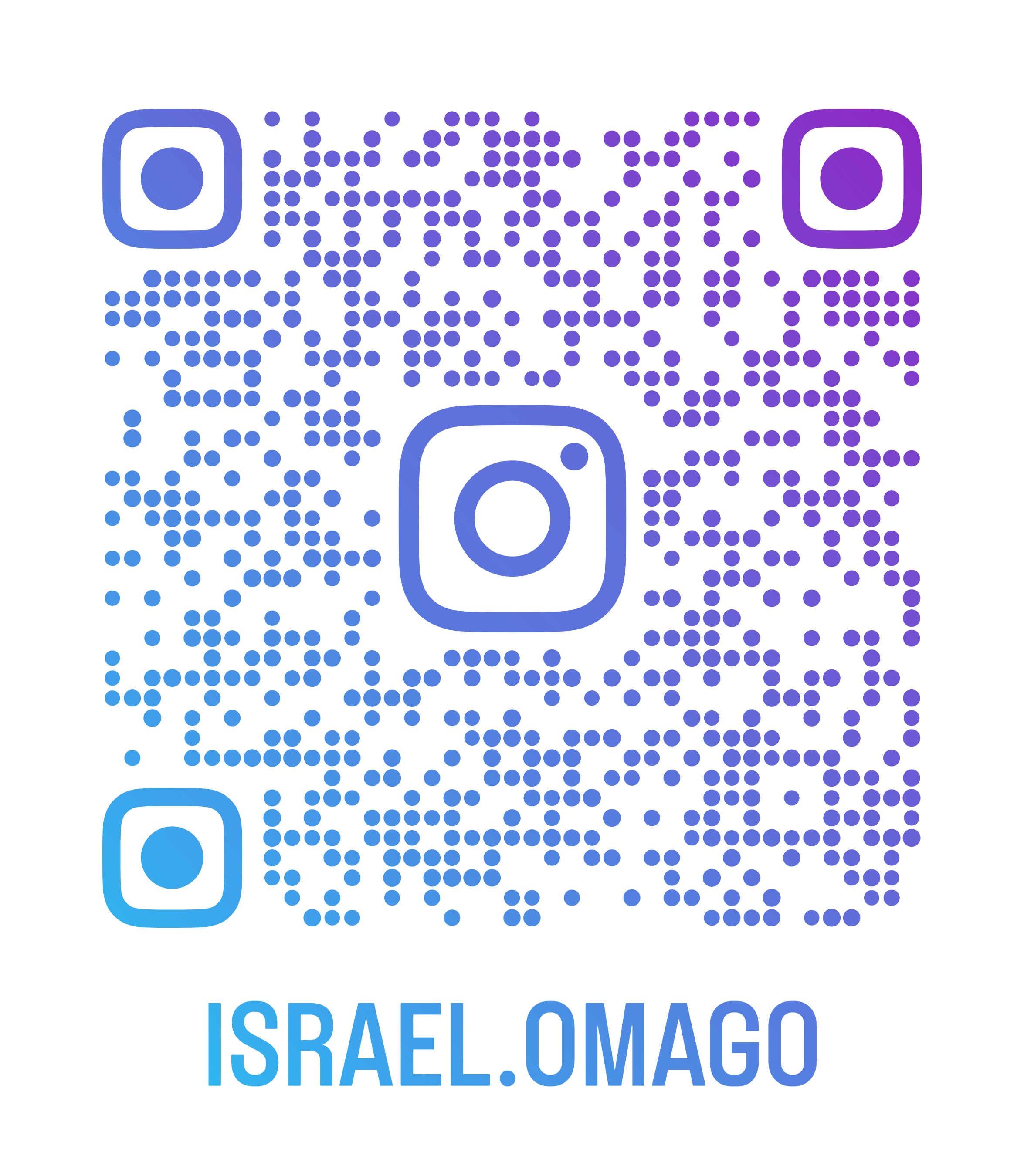 QR Code para acessar o Instagram @israel.omago